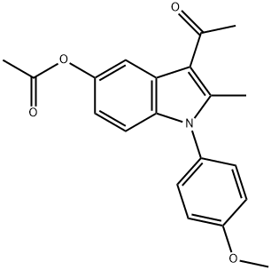 3-acetyl-1-(4-methoxyphenyl)-2-methyl-1H-indol-5-yl acetate Structure