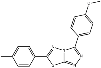 methyl 4-[6-(4-methylphenyl)[1,2,4]triazolo[3,4-b][1,3,4]thiadiazol-3-yl]phenyl ether Structure