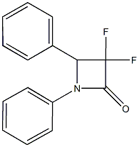 3,3-difluoro-1,4-diphenyl-2-azetidinone Structure