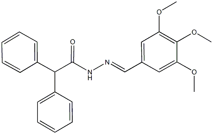 2,2-diphenyl-N'-(3,4,5-trimethoxybenzylidene)acetohydrazide 구조식 이미지