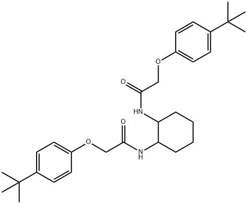 2-(4-tert-butylphenoxy)-N-(2-{[(4-tert-butylphenoxy)acetyl]amino}cyclohexyl)acetamide Structure
