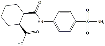 2-{[4-(aminosulfonyl)anilino]carbonyl}cyclohexanecarboxylic acid 구조식 이미지