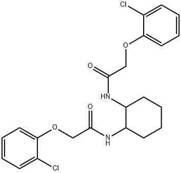 2-(2-chlorophenoxy)-N-(2-{[(2-chlorophenoxy)acetyl]amino}cyclohexyl)acetamide Structure