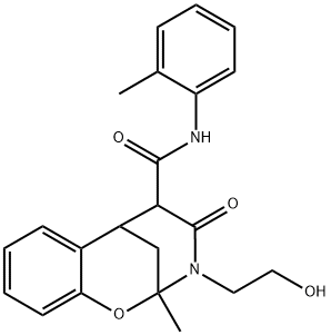 10-(2-hydroxyethyl)-9-methyl-N-(2-methylphenyl)-11-oxo-8-oxa-10-azatricyclo[7.3.1.0~2,7~]trideca-2,4,6-triene-12-carboxamide Structure