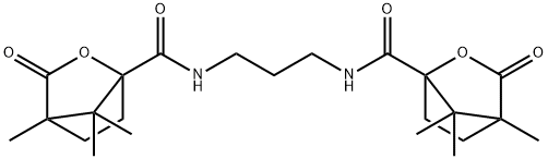 4,7,7-trimethyl-3-oxo-N-(3-{[(4,7,7-trimethyl-3-oxo-2-oxabicyclo[2.2.1]hept-1-yl)carbonyl]amino}propyl)-2-oxabicyclo[2.2.1]heptane-1-carboxamide Structure