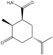 5-isopropenyl-2-methyl-3-oxocyclohexanecarboxamide Structure