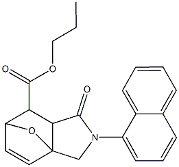 propyl 3-(1-naphthyl)-4-oxo-10-oxa-3-azatricyclo[5.2.1.0~1,5~]dec-8-ene-6-carboxylate 구조식 이미지