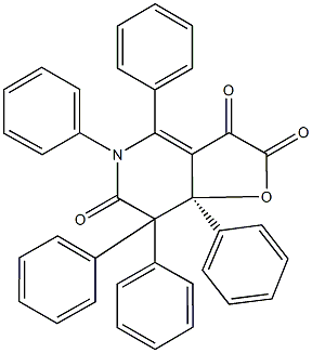 4,5,7,7,7a-pentaphenyl-7,7a-dihydrofuro[3,2-c]pyridine-2,3,6(5H)-trione 구조식 이미지