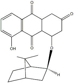 4-[(7,7-dimethylbicyclo[2.2.1]hept-2-yl)oxy]-5-hydroxy-3,4,4a,9a-tetrahydro-2,9,10(1H)-anthracenetrione 구조식 이미지