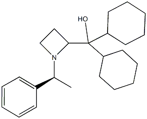 dicyclohexyl[1-(1-phenylethyl)-2-azetidinyl]methanol 구조식 이미지