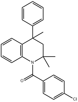 1-(4-chlorobenzoyl)-2,2,4-trimethyl-4-phenyl-1,2,3,4-tetrahydroquinoline Structure