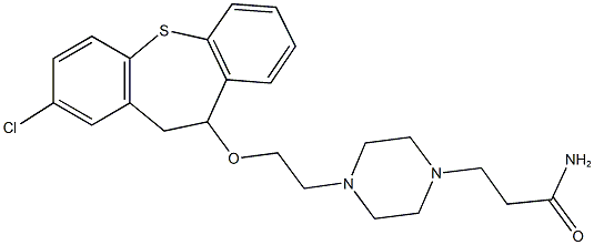 3-(4-{2-[(2-chloro-10,11-dihydrodibenzo[b,f]thiepin-10-yl)oxy]ethyl}-1-piperazinyl)propanamide Structure