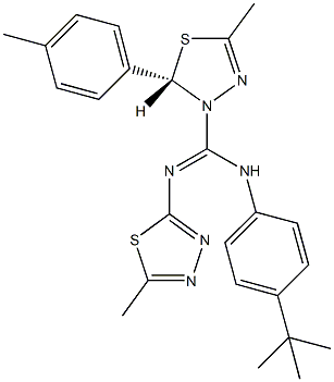 N-(4-tert-butylphenyl)-5-methyl-2-(4-methylphenyl)-N'-(5-methyl-1,3,4-thiadiazol-2-yl)-1,3,4-thiadiazole-3(2H)-carboximidamide Structure