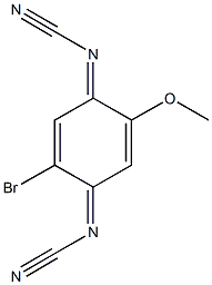 2-bromo-4-(cyanoimino)-5-methoxy-2,5-cyclohexadien-1-ylidenecyanamide Structure