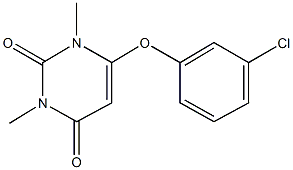 6-(3-chlorophenoxy)-1,3-dimethyl-2,4(1H,3H)-pyrimidinedione 구조식 이미지