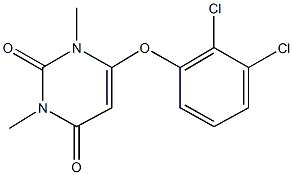 6-(2,3-dichlorophenoxy)-1,3-dimethyl-2,4(1H,3H)-pyrimidinedione Structure