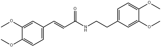 3-(3,4-dimethoxyphenyl)-N-[2-(3,4-dimethoxyphenyl)ethyl]acrylamide 구조식 이미지