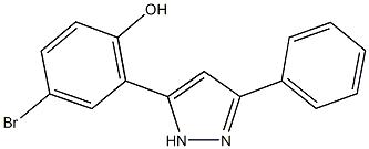 4-bromo-2-(3-phenyl-1H-pyrazol-5-yl)phenol Structure