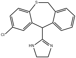 2-(2-chloro-6,11-dihydrodibenzo[b,e]thiepin-11-yl)-4,5-dihydro-1H-imidazole Structure
