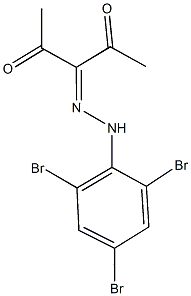 2,3,4-pentanetrione 3-[(2,4,6-tribromophenyl)hydrazone] 구조식 이미지