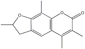 2,5,6,9-tetramethyl-2,3-dihydro-7H-furo[3,2-g]chromen-7-one 구조식 이미지