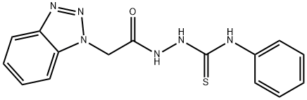 2-(1H-1,2,3-benzotriazol-1-ylacetyl)-N-phenylhydrazinecarbothioamide 구조식 이미지