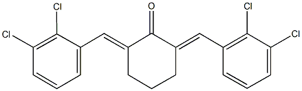 2,6-bis(2,3-dichlorobenzylidene)cyclohexanone 구조식 이미지