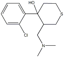 4-(2-chlorophenyl)-3-[(dimethylamino)methyl]tetrahydro-2H-thiopyran-4-ol 구조식 이미지