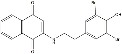 2-{[2-(3,5-dibromo-4-hydroxyphenyl)ethyl]amino}naphthoquinone Structure