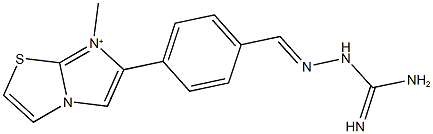 6-(4-{2-[amino(imino)methyl]carbohydrazonoyl}phenyl)-7-methylimidazo[2,1-b][1,3]thiazol-7-ium 구조식 이미지