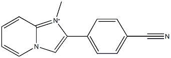 2-(4-cyanophenyl)-1-methylimidazo[1,2-a]pyridin-1-ium Structure