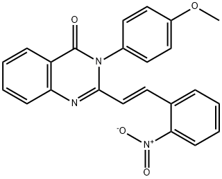 2-(2-{2-nitrophenyl}vinyl)-3-(4-methoxyphenyl)-4(3H)-quinazolinone 구조식 이미지