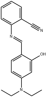 2-{[4-(diethylamino)-2-hydroxybenzylidene]amino}benzonitrile Structure