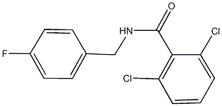 2,6-dichloro-N-(4-fluorobenzyl)benzamide 구조식 이미지