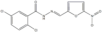 2,5-dichloro-N'-({5-nitro-2-furyl}methylene)benzohydrazide 구조식 이미지