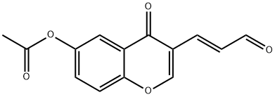 4-oxo-3-(3-oxoprop-1-enyl)-4H-chromen-6-yl acetate 구조식 이미지