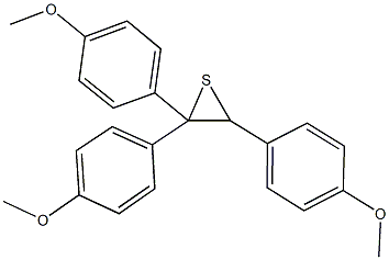 2,2,3-tris(4-methoxyphenyl)thiirane 구조식 이미지