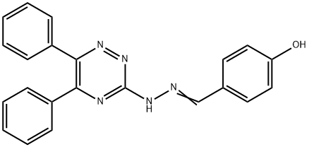 4-hydroxybenzaldehyde (5,6-diphenyl-1,2,4-triazin-3-yl)hydrazone Structure