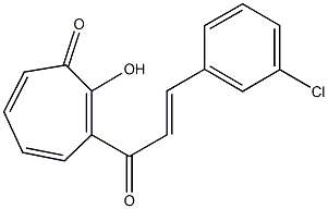 3-[3-(3-chlorophenyl)acryloyl]-2-hydroxy-2,4,6-cycloheptatrien-1-one Structure