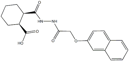 2-({2-[(2-naphthyloxy)acetyl]hydrazino}carbonyl)cyclohexanecarboxylic acid 구조식 이미지