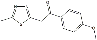 1-(4-methoxyphenyl)-2-(5-methyl-1,3,4-thiadiazol-2-yl)ethanone 구조식 이미지
