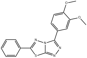 3-(3,4-dimethoxyphenyl)-6-phenyl[1,2,4]triazolo[3,4-b][1,3,4]thiadiazole 구조식 이미지