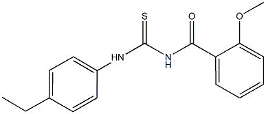 N-(4-ethylphenyl)-N'-(2-methoxybenzoyl)thiourea 구조식 이미지