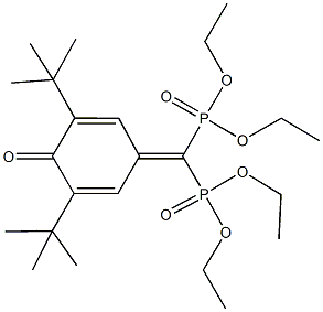 diethyl (3,5-ditert-butyl-4-oxo-2,5-cyclohexadien-1-ylidene)(diethoxyphosphoryl)methylphosphonate Structure