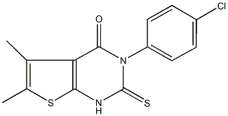 3-(4-chlorophenyl)-5,6-dimethyl-2-thioxo-2,3-dihydrothieno[2,3-d]pyrimidin-4(1H)-one Structure