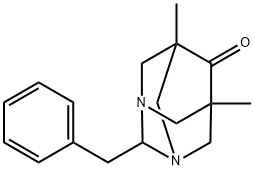 2-benzyl-5,7-dimethyl-1,3-diazatricyclo[3.3.1.1~3,7~]decan-6-one 구조식 이미지