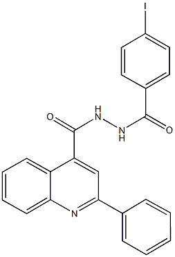 N'-(4-iodobenzoyl)-2-phenyl-4-quinolinecarbohydrazide Structure