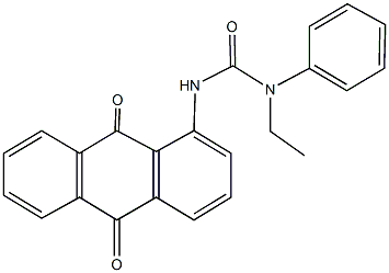 N'-(9,10-dioxo-9,10-dihydro-1-anthracenyl)-N-ethyl-N-phenylurea Structure