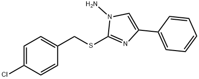 2-[(4-chlorobenzyl)sulfanyl]-4-phenyl-1H-imidazol-1-amine Structure