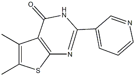 5,6-dimethyl-2-(3-pyridinyl)thieno[2,3-d]pyrimidin-4(3H)-one 구조식 이미지